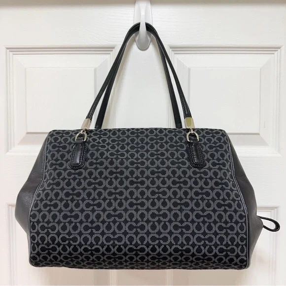 Coach Madison Madeline Satchel East West Mini Op Art Leather Trim - Picture 5 of 13